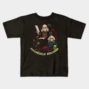 Psychedelic Trippy Benjamin Franklin Kids T-Shirt